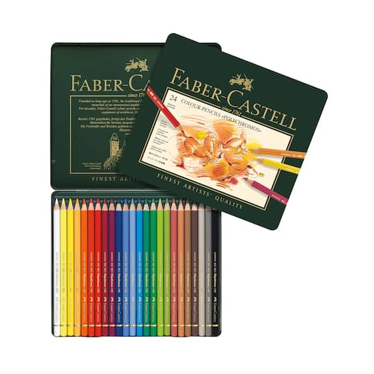 Faber Castell Polychromos Colour Pencil 24 Color Tin Set Michaels